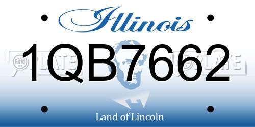 1QB7662 Illinois License Plate