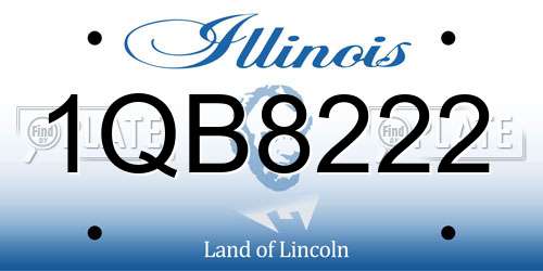 1QB8222 Illinois License Plate