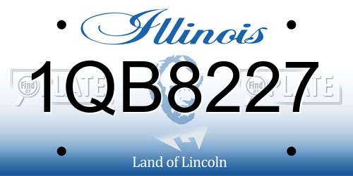 1QB8227 Illinois License Plate