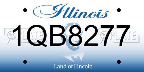 1QB8277 Illinois License Plate