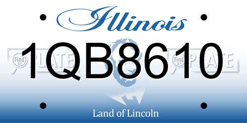 1QB8610 Illinois License Plate