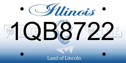 1QB8722 Illinois License Plate
