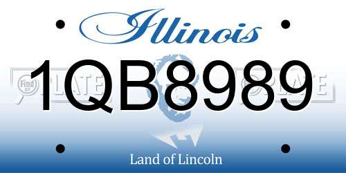 1QB8989 Illinois License Plate