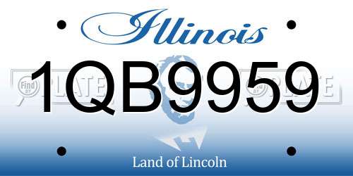 1QB9959 Illinois License Plate