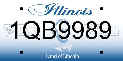 1QB9989 Illinois License Plate