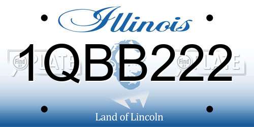 1QBB222 Illinois License Plate