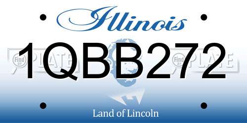 1QBB272 Illinois License Plate