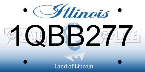 1QBB277 Illinois License Plate
