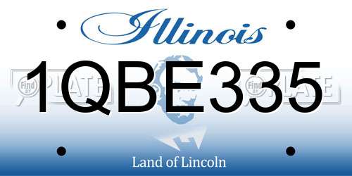 1QBE335 Illinois License Plate