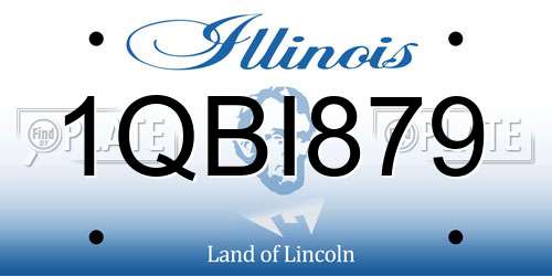 1QBI879 Illinois License Plate