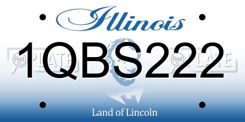 1QBS222 Illinois License Plate