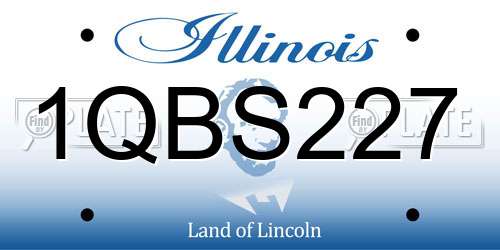 1QBS227 Illinois License Plate