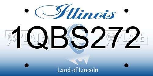 1QBS272 Illinois License Plate