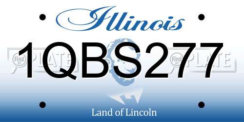 1QBS277 Illinois License Plate
