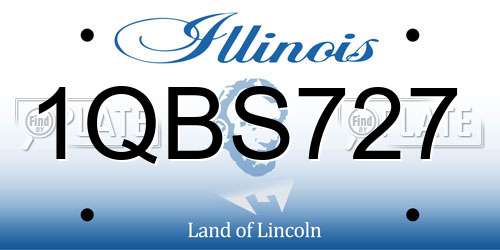 1QBS727 Illinois License Plate