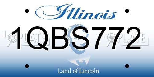 1QBS772 Illinois License Plate