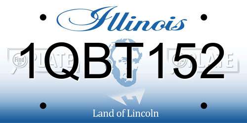 1QBT152 Illinois License Plate
