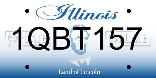 1QBT157 Illinois License Plate