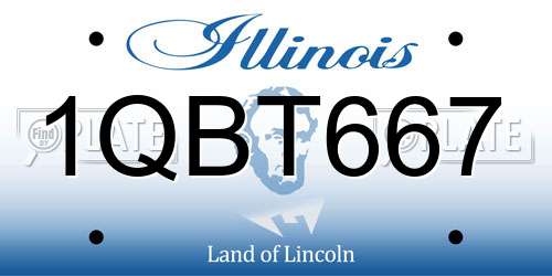 1QBT667 Illinois License Plate