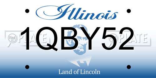 1QBY52 Illinois License Plate