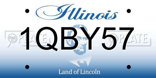 1QBY57 Illinois License Plate