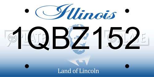 1QBZ152 Illinois License Plate