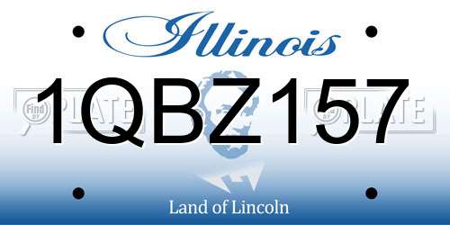 1QBZ157 Illinois License Plate