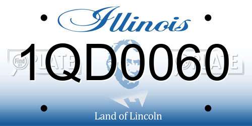 1QD0060 Illinois License Plate