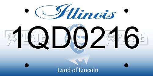 1QD0216 Illinois License Plate