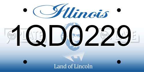 1QD0229 Illinois License Plate