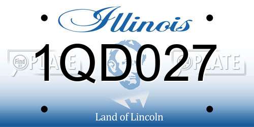 1QD027 Illinois License Plate