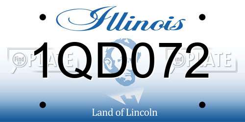 1QD072 Illinois License Plate