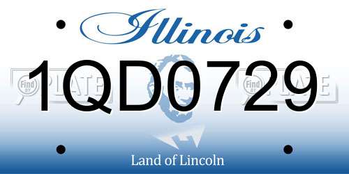 1QD0729 Illinois License Plate