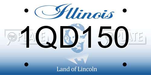 1QD150 Illinois License Plate