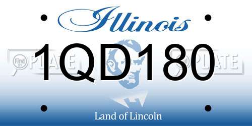 1QD180 Illinois License Plate