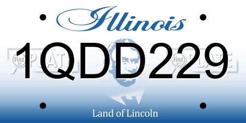 1QDD229 Illinois License Plate