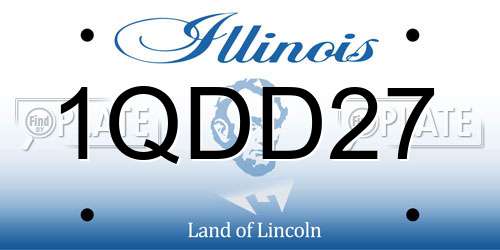 1QDD27 Illinois License Plate