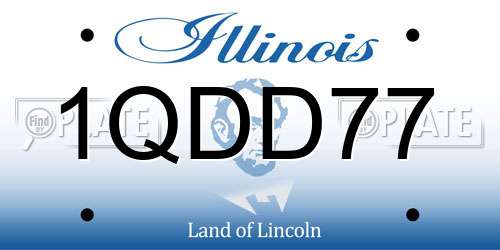 1QDD77 Illinois License Plate