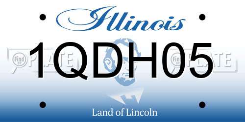 1QDH05 Illinois License Plate