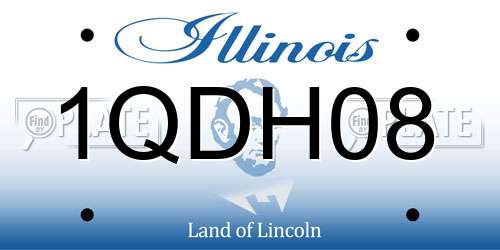1QDH08 Illinois License Plate