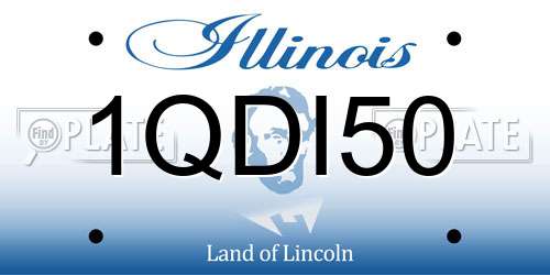 1QDI50 Illinois License Plate