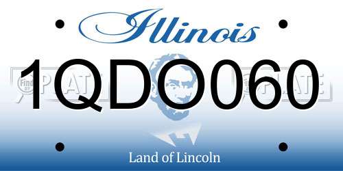 1QDO060 Illinois License Plate