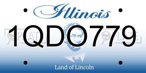 1QDO779 Illinois License Plate
