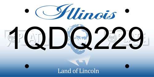 1QDQ229 Illinois License Plate