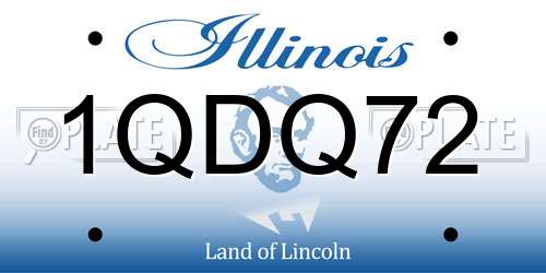 1QDQ72 Illinois License Plate