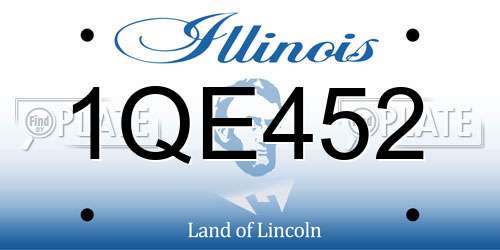 1QE452 Illinois License Plate