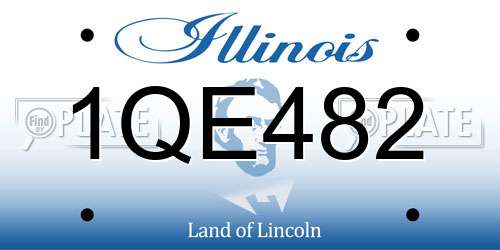 1QE482 Illinois License Plate