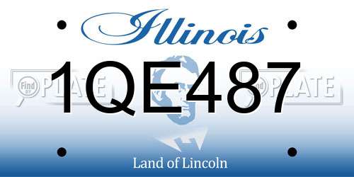 1QE487 Illinois License Plate