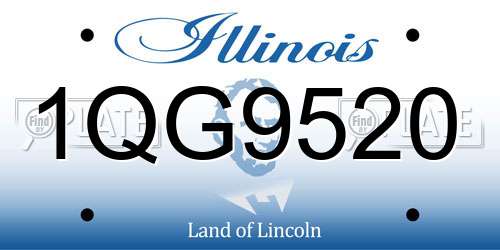 1QG9520 Illinois License Plate