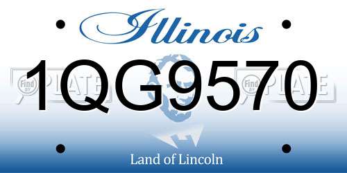 1QG9570 Illinois License Plate
